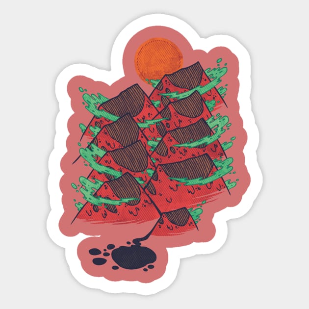 there's chocolate in those mountains 2 Sticker by againstbound